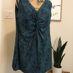 Onyx Nite size 3x Blue Silver & Black Top